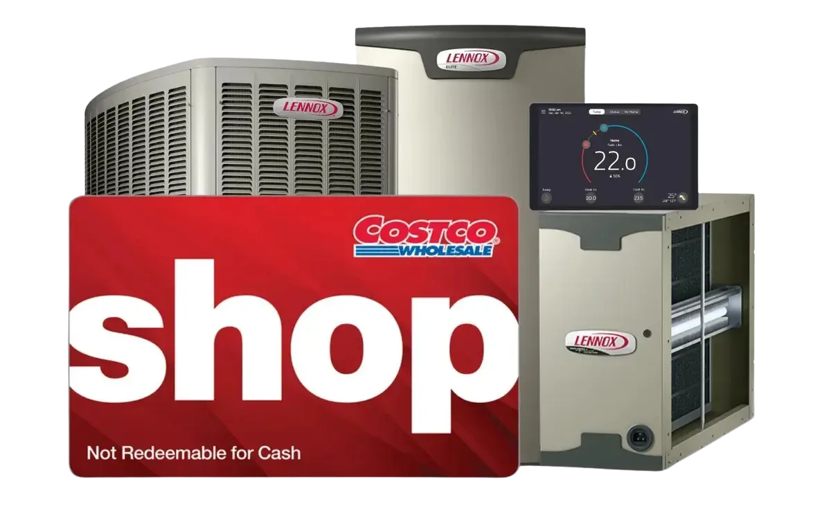 Lennox HVAC equipment and Costco Shop Card
